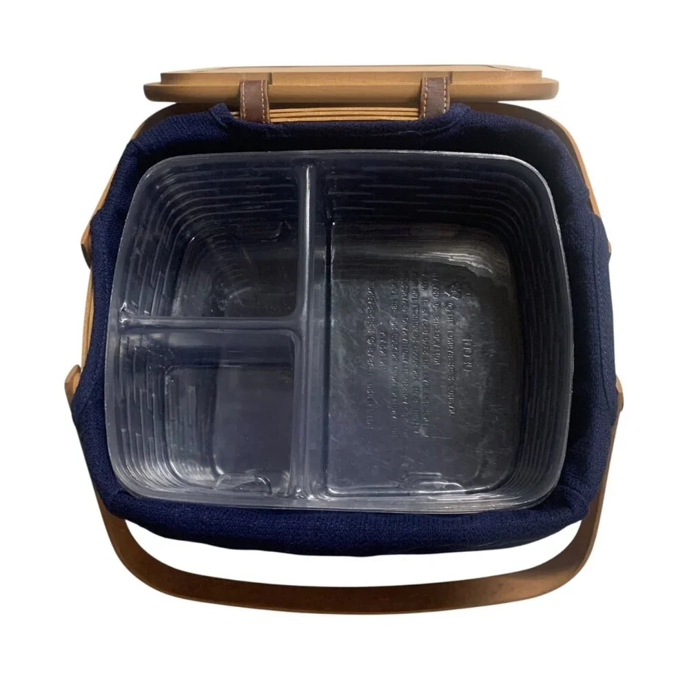 Longaberger‎ 2002 Weekender Basket Blue Fabric Liner, Protector & Insert
